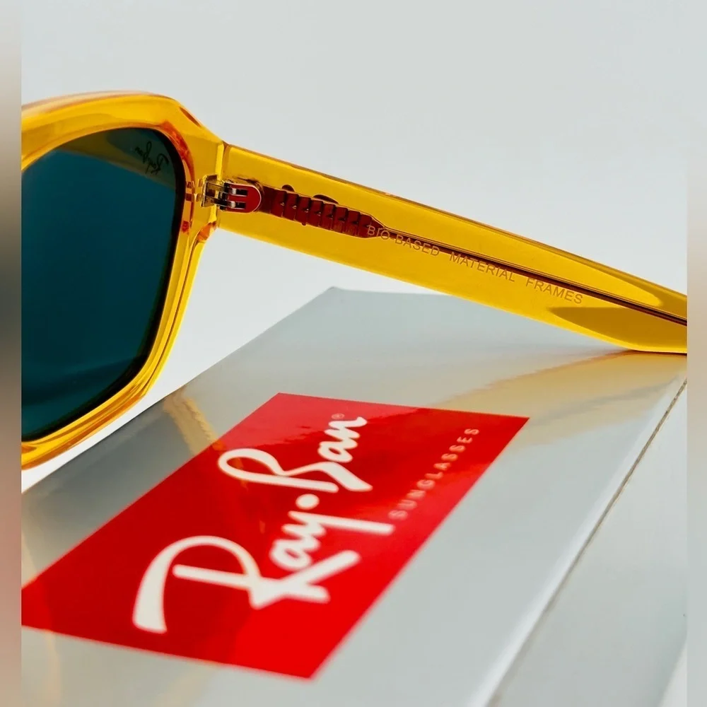 Ray-Ban Corrigan Bio based Sunglasses RB4397 Transparent Yellow Frame Gray Lens